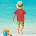 thumbnail image 4 of FORMRS Boys Rash Guard Short Sleeves Swim Shirt Quick Dry UPF 50+ Sun Protection, Sizes 3-12T, Abstract Boat, 4 of 6