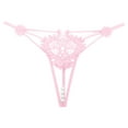 thumbnail image 1 of Gibobby Ropa Interior para Mujer Tanga masaje con perlas corte abierto para mujer （Rosa，Talla única), 1 of 4