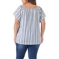 thumbnail image 3 of Agnes Orinda Women's Plus Size Boho Off Shoulder Short Sleeve Print Holiday Blouse 4X White, 3 of 6