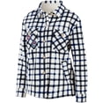 thumbnail image 2 of Women's WEAR by Erin Andrews Oatmeal Montreal Canadiens Plaid Button-Up Shirt Jacket, 2 of 3