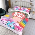 thumbnail image 3 of Bebé Riki Conjunto de sábanas temático, trío de piezas, cómodo y amigable con la piel, diseño único, regalo de decoración para el hogar para familiares, amigos y fans,173cm *218cm, 3 of 6