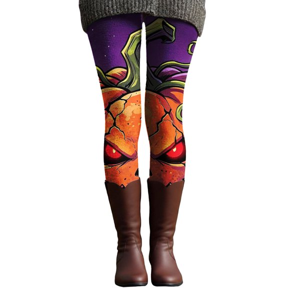Bovemsi Joggers for Women Halloween Printed Slim Sports Yoga Leggings Vacation Outfits for Women M Multicolor