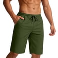 thumbnail image 3 of Sookity Mens Beach Shorts Summer Casual Board Shorts Sports Loose Fit Hiking Shorts Swim Trunks Lightweight Lounge Pants with Pockets Army Green,L, 3 of 8