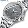 thumbnail image 3 of Crrju new watch 5016 Diamond men and women leather watch strap simple casual fashion business, 3 of 6