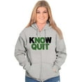 thumbnail image 4 of Know No Quit Motivation Gym Workout Unisex Fleece Graphic Zip Up Hoodie Brisco Brands 2X, 4 of 5