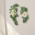 thumbnail image 4 of Bewildely Kit de flores de artificial, guirnaldas, peonía realista, cartel de bienvenida, ramos, decoración de pared, utilería para fotografía, Kits de decoración para fiestas Blanco 80cm Bewildely HA084084-03, 4 of 6