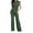 Dark Green, variant on UJNDER Women's Fashion Trousers Suit Casual Short Sleeve Long Pants Set Perfect for Daily Outfits Pant Suits for Women Dark Green M