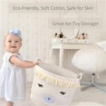 thumbnail image 2 of Woven Cotton Rope Baby Basket with Lamb Design – Nursery Storage Bin, Toy & Blanket Organizer, Decorative Hamper (16" × 13"), 2 of 8