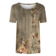 thumbnail image 4 of Ruimatai Women's Casual Printed T-Shirt Round Neck Short Sleeve Fashion Top Comfortable Soft Breathable Stylish Tee, 4 of 4