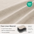 thumbnail image 7 of KoshiMe Faux Linen 100% Blackout Curtains for Living Room Bedroom,96 Inch Long Thermal Insulated Back Tab Window Curtains,Oatmeal, 7 of 7