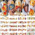 thumbnail image 2 of Pegatinas de hojas de otoño para decoración de uñas, 12 piezas, deslizador de agua de animales de hoja de arce de dibujos animados, calcomanías abstractas para uñas, decoración de flores de otoño, man, 2 of 4