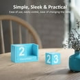thumbnail image 5 of Neighborly Nook Wooden Block Calendar for Desk, Small Size Daily Desktop Perpetual Desk Calendar, Cute Date Display Desk Accessories for Home Office Decor, Teacher, Classroom, Reusable Yearly, Blue, 5 of 14