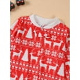 thumbnail image 5 of Christmas Family Pajamas Matching Set Print Tops and Elastic Pants, 5 of 9
