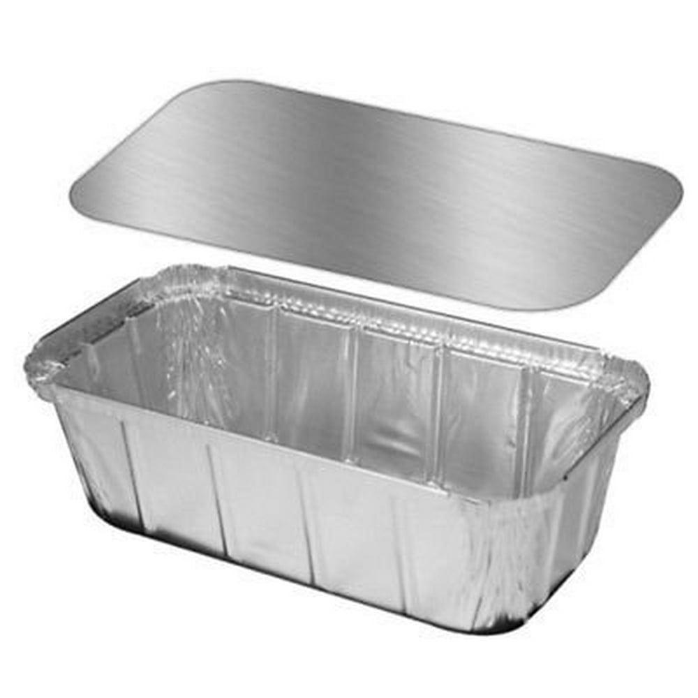 HandiFoil 1 1/2 lb. Ivc Disposable Aluminum Foil Loaf Pan w/Foil Board