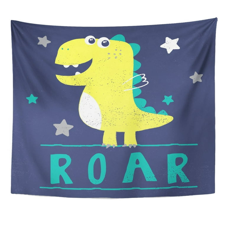 ZEALGNED Dino Little Dinosaur Typo for Baby Tee Cool Cute Wall Art ...
