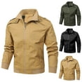 thumbnail image 4 of zfhfof Men's Military Lightweight Jacket Cargo Windbreaker Zip Front Stand Collar Cotton Jackets Coat with Multi Pockets, 4 of 4