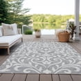 thumbnail image 6 of Addison Rugs Chantille Indoor/Outdoor Transitional Floral Gray Washable Rectangle Rug, 2'6" x 3'10", 6 of 6