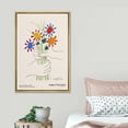 thumbnail image 3 of PixonSign Framed Canvas Print Wall Art Pablo Picasso Flower Bouquet Peace Nature Wilderness Illustrations Fine Art Rustic Scenic Relax/Calm Colorful for Living Room, Bedroom, Office - 16"x24" NATURAL, 3 of 5
