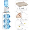 thumbnail image 3 of Water Bottle Storage Holder 5 Gallon Drink Dispenser Stand with Table 3-Tier Heavy Duty Water Cooler Jug Rack Water Bottle Organizer for Kitchen, Office, Living Room, Rustic Grey, 3 of 14