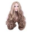 thumbnail image 3 of SUCS Women Blonde Gradient Long Curly Wig Synthetic Wavy Hair Heat Resistant Wigs, 3 of 3