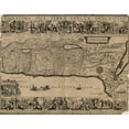 thumbnail image 2 of Vintage Maps 14x12 Black Modern Framed Museum Art Print Titled - Holyland Land Palestine 1650, 2 of 4