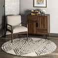 thumbnail image 2 of nuLOOM Amanda Moroccan Chevron Tassel Shag Area Rug, 4', Off White, 2 of 3