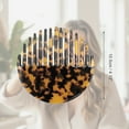 thumbnail image 2 of Unique Bargains 1 Pc Convenient Round Hair Comb Tortoiseshell Color Acetate Sheet, 2 of 6
