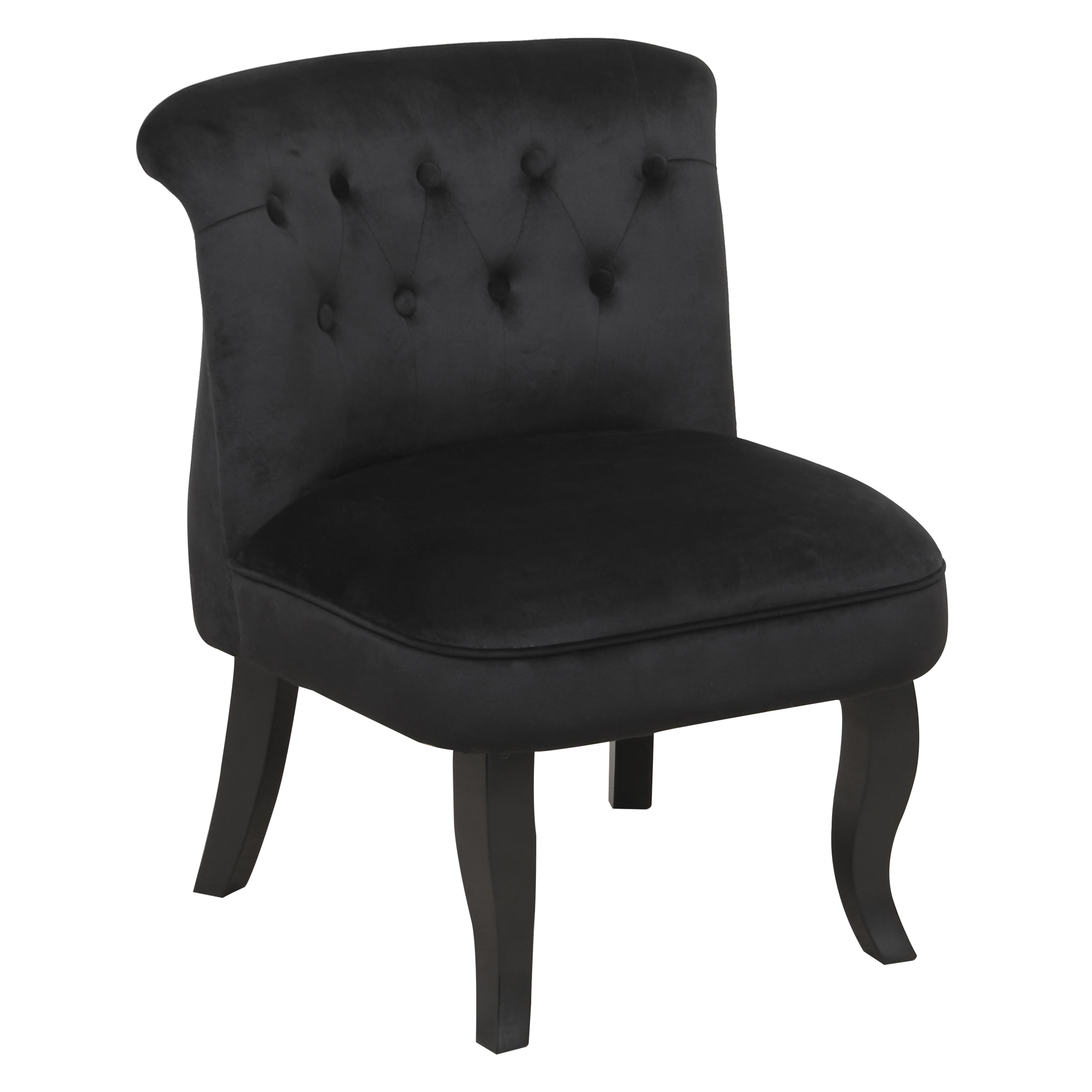 Walkfairy Modern Black Velvet Accent Chair Contemporary Upholstered