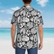 thumbnail image 4 of Balery Tropical Leaves Camisas hawaianas de manga corta para hombre, camisas playeras de corte holgado, camisas de vacaciones con botones,Large, 4 of 7