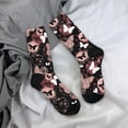 thumbnail image 5 of Gukieu Butterfly Print Contrast Color Mid-calf Socks, Sweat-wicking Athletic Socks, Unisex Clothing Accessories, 5 of 6