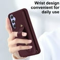 thumbnail image 3 of ELEHOLD Samsung Galaxy A14 5G Wallet Case, Flip Card Slots Magnetic Button Kickstand Function Non-Slip Wristband Crossbody Shoulder Strap for Samsung Galaxy A14 5G Fashion Leather Case,Winered, 3 of 8