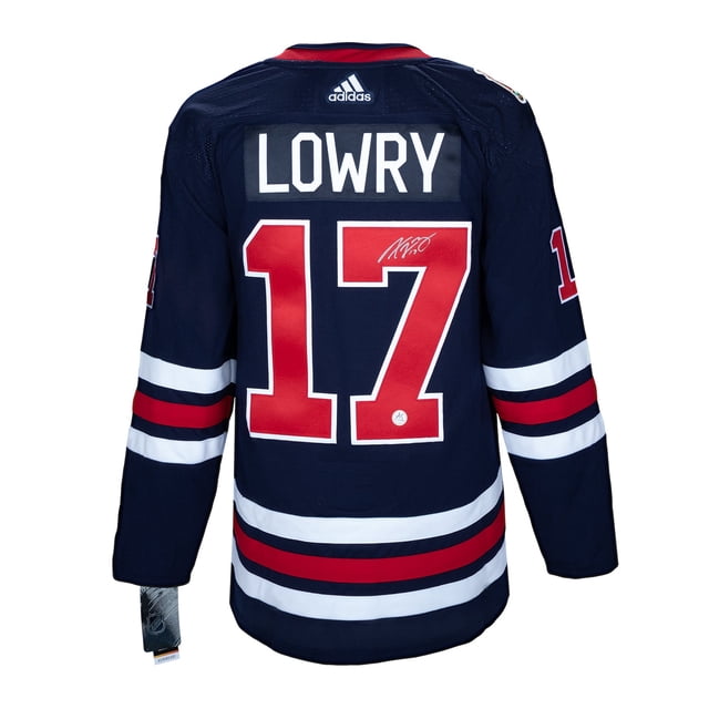 Adam Lowry Maillot de Hockey Authentique Extérieur Patrimoine de Winnipeg Signé