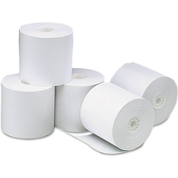35764 Single-Ply Thermal Paper Rolls, 3 1/8-Inch x 273 ft, White, 50/Carton