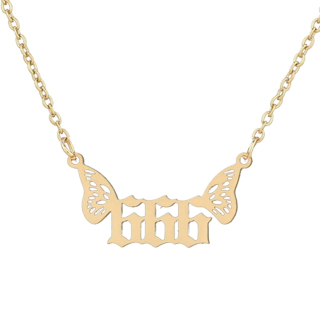 Collier Pendentif Chiffre d'Ange en Acier Inoxydable pour Femmes avec Design Lumineux Inspirant Comprenant 000 et 999