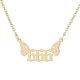 thumbnail image 1 of Joyería de Acero Inoxidable Mujeres Luz Ángel Número Colgante Collar 000 999, 1 of 6