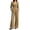 Khaki, variant on Ohufall Womens Set Turndown Collar Button Long Sleeve Coat with Solid Straight Leg Pant Two Pieces Sets