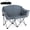 Grey, variant on Double Camping Chair for 2, Oversized Folding Loveseat with Armrests, Dual Cup Holders & Carry Bag – Heavy-Duty Portable Beach & Lawn Chair (Green)