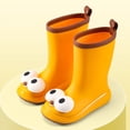 thumbnail image 2 of MEZZALL Girls Cute Rain Boots Shoes For Kids Cute Cartoon Big Eye Design Lightweight Comfortable Soft Sole Rainy Days Summer Fall Infants Toddler Footwear Birthday / 10-10.5 Years, 2 of 3
