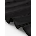 thumbnail image 6 of Agnes Orinda Women's Plus Size Pleated Stretchy High Waist Metallic Shiny Midi Skirt 1X Black, 6 of 7