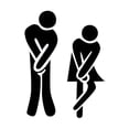 thumbnail image 2 of Door WC Vinyl DIY Toilet Stickers Removable Home Decor Mark Stickers, 2 of 4