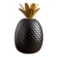 thumbnail image 2 of Adorno de cerámica con forma de piña, decoración de estilo nórdico, regalo, accesorio de fotografía negro escamoso, 2 of 9