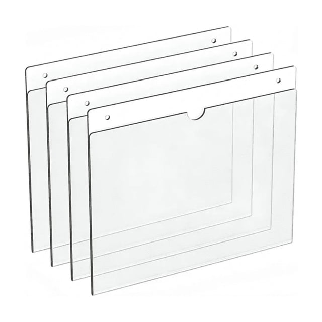 "4 Pcs Porta Hojas Carta Horizontal O Vertical Acrílico 2mm " Belug