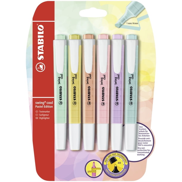 Resaltador STABILO swing cool Pastel Pack de 6 Colores Surtidos