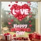 thumbnail image 1 of Pegatinas Decorativas para El Día de San Valentín, Pegatinas para Ventanas de Centros Comerciales, Cajas de Regalo, Etc., 1 of 6