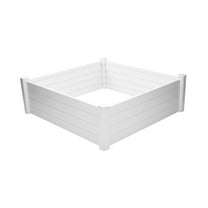 NuVue Products 26011, Grand Raised Garden Bed - White: 48 in W x 48 in L x 15 in H