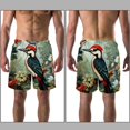 thumbnail image 3 of luoweisi Men's Beach Shorts Quick Dry Swim Trunks with Mesh Lining Woodpecker 2XL, 3 of 5