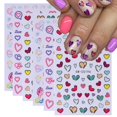 thumbnail image 1 of Pegatinas de Arte para Uñas Dulyork 6 Hojas Diseño 3D de Corazones, 1 of 7