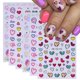 thumbnail image 1 of Pegatinas de Arte para Uñas Dulyork 6 Hojas Diseño 3D de Corazones, 1 of 7