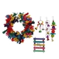 thumbnail image 2 of de Juguete de Entrenamiento de Loros de 5 , Accesorios para Jaulas de Pájaros, Campanas, , Columpio Salvador Pet Bird Ratttan Ball, 2 of 10