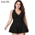 thumbnail image 2 of Trajes de baño de dos piezas de talla grande para mujer Trajes de baño con control de barriga Trajes de baño - Negro Zhivalor BST3000598-3, 2 of 5